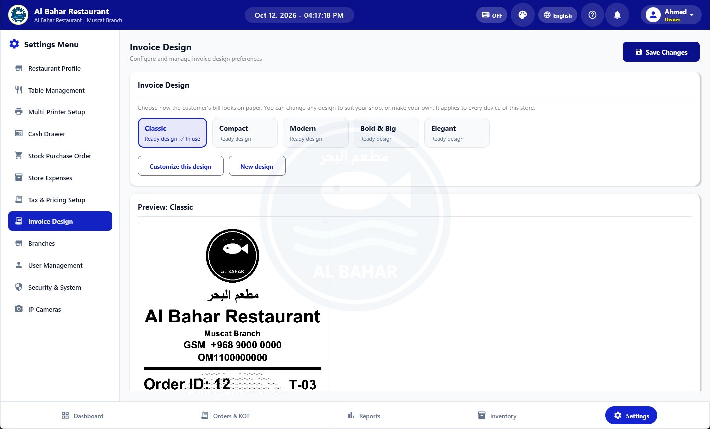 Invoice design with ready bill styles and live preview