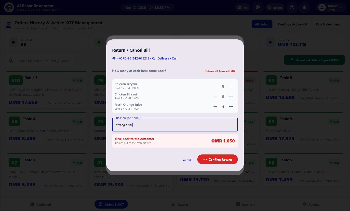 Return or cancel a paid bill