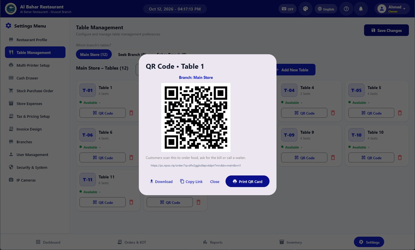 QR code for a table